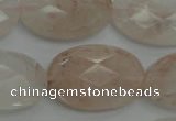 CPQ222 15.5 inches 20*30mm faceted oval natural pink quartz beads