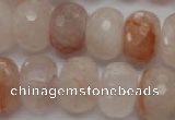 CPQ72 15.5 inches 14*20mm faceted rondelle natural pink quartz beads