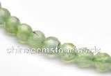 CPR04 A+ grade 6mm faceted round natural prehnite stone beads