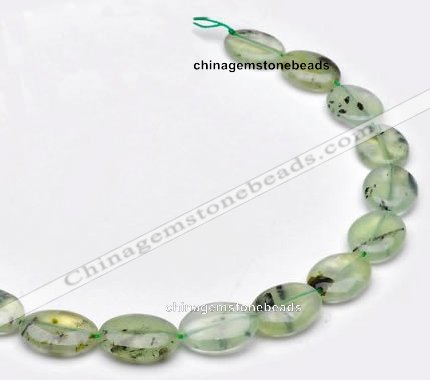 CPR10 A grade 15*20mm oval natural prehnite gemstone beads