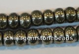 CPY102 15.5 inches 8*12mm rondelle pyrite gemstone beads wholesale