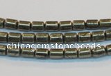 CPY120 15.5 inches 4*6mm tube pyrite gemstone beads wholesale