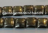 CPY317 15.5 inches 12*12mm square pyrite gemstone beads wholesale