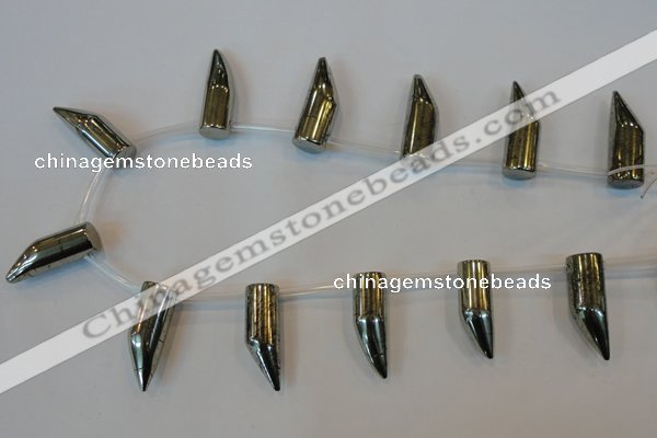 CPY99 Top-drilled 11*32mm talon pyrite gemstone beads wholesale