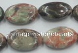 CRA16 15.5 inches 18*25mm oval natural rainforest agate beads