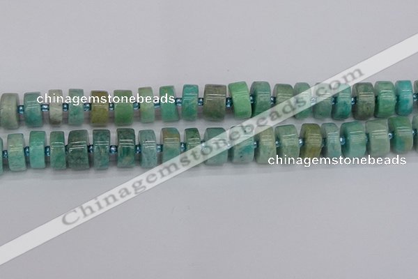 CRB1234 15.5 inches 7*14mm tyre amazonite gemstone beads