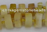 CRB1240 15.5 inches 6*12mm tyre matte yellow opal gemstone beads