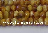 CRB1836 15.5 inches 4*6mm faceted rondelle golden tiger eye beads