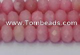 CRB1849 15.5 inches 5*8mm faceted rondelle pink opal beads