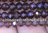 CRB1957 15.5 inches 3*4mm faceted rondelle smoky quartz beads
