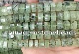 CRB2043 15.5 inches 12mm - 13mm faceted tyre prehnite beads