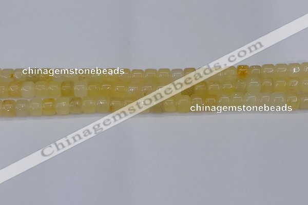 CRB2500 15.5 inches 6*8mm rondelle yellow jade beads wholesale