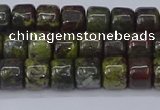 CRB2506 15.5 inches 6*8mm rondelle dragon blood jasper beads