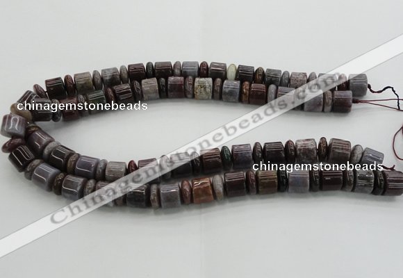 CRB251 15.5 inches 5*12mm - 10*12mm rondelle Indian agate beads