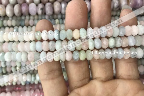 CRB3026 15.5 inches 5*7mm faceted rondelle morganite beads