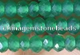 CRB3171 15.5 inches 2.5*4mm faceted rondelle tiny green agate beads