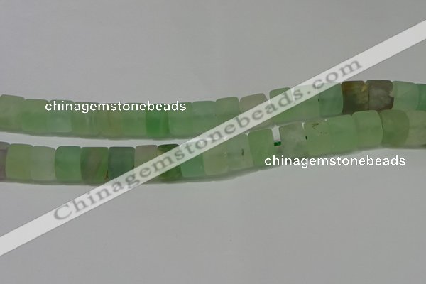 CRB321 15.5 inches 8*12mm tyre matte fluorite gemstone beads