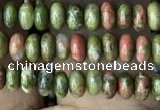 CRB4007 15.5 inches 2.5*4.5mm rondelle unakite beads wholesale