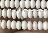 CRB4010 15.5 inches 2.5*4.5mm rondelle white fossil jasper beads