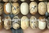 CRB4073 15.5 inches 5*8mm rondelle picture jasper beads wholesale