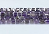 CRB5603 15.5 inches 7mm - 8mm faceted tyre amethyst beads