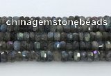 CRB5621 15.5 inches 5*9mm - 6*10mm faceted rondelle labradorite beads