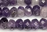CRB5823 15 inches 4*6mm, 5*8mm faceted rondelle dogtooth amethyst beads
