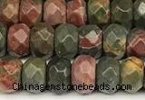 CRB5826 15 inches 4*6mm, 5*8mm, 6*10mm faceted rondelle picasso jasper beads