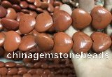 CRE67 15.5 inches 20*23mm heart red jasper beads wholesale