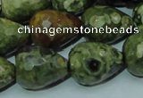 CRH65 15.5 inches 15*20mm faceted teardrop rhyolite beads wholesale