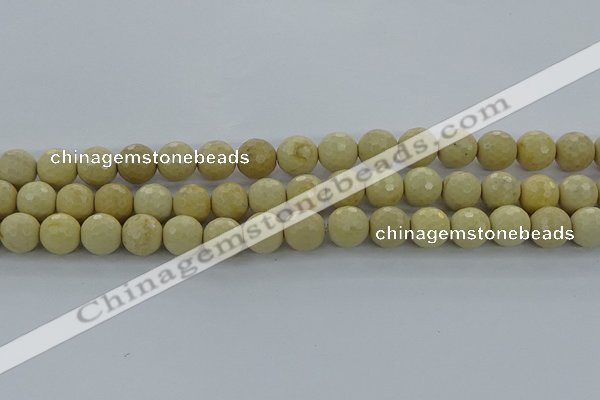 CRI214 15.5 inches 12mm faceted round riverstone beads wholesale