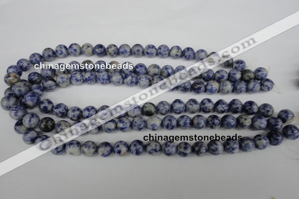 CRO125 15.5 inches 10mm round blue spot gemstone beads wholesale