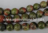 CRO131 15.5 inches 8mm round unakite gemstone beads wholesale