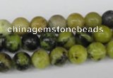 CRO134 15.5 inches 8mm round yellow turquoise beads wholesale