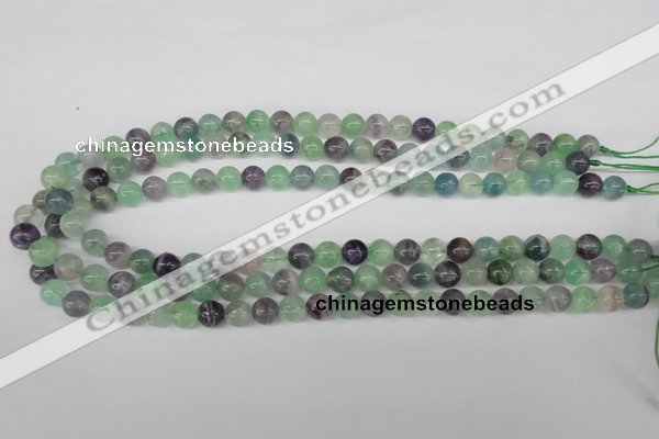 CRO136 15.5 inches 8mm round fluorite gemstone beads wholesale