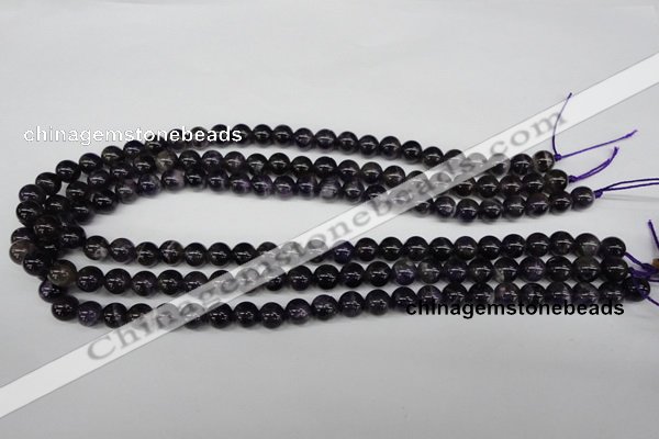 CRO149 15.5 inches 8mm round natural amethyst beads wholesale