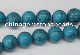 CRO226 15.5 inches 10mm round synthetic turquoise beads wholesale
