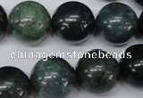 CRO480 15.5 inches 18mm round moss agate beads wholesale