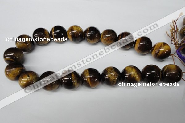 CRO535 15.5 inches 20mm round yellow tiger eye beads wholesale