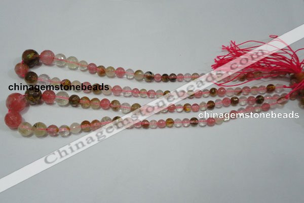 CRO746 15.5 inches 6mm – 14mm faceted round watermelon beads