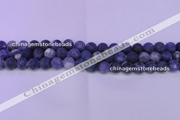 CRO803 15.5 inches 10mm round matte sodalite gemstone beads