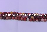 CRO821 15.5 inches 6mm round matte mookaite beads