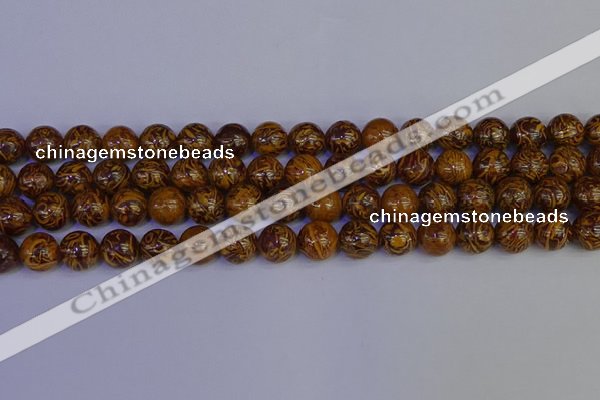 CRO883 15.5 inches 10mm round elephant blood stone beads
