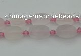 CRQ230 15.5 inches 8*12mm oval rose quartz beads wholesale