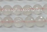 CRQ35 15.5 inches 12mm faceted round natural rose quartz beads