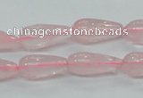 CRQ62 15.5 inches 8*20mm teardrop natural rose quartz beads wholesale