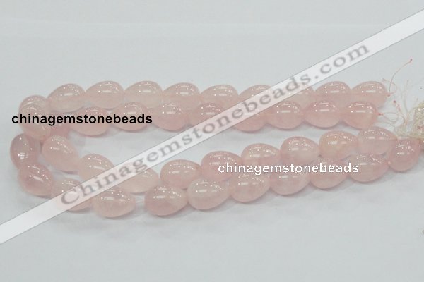 CRQ66 15.5 inches 15*20mm teardrop natural rose quartz beads wholesale
