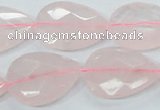 CRQ89 15.5 inches 18*25mm faceted teardrop natural rose quartz beads