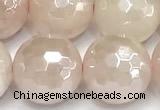 CRQ913 15 inches 12mm faceted round AB-color rose quartz beads