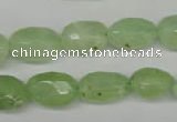 CRU179 9*11mm – 12*18mm faceted nuggets green rutilated quartz beads